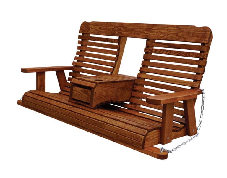 amish wooden pine porch swing for sale in texas
