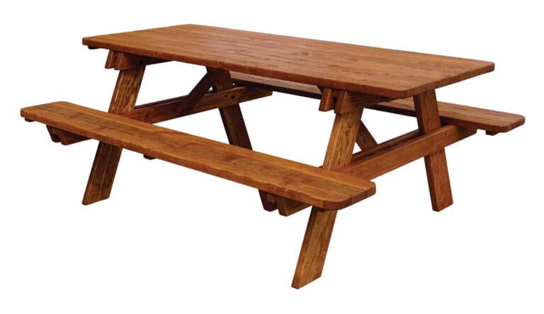 outdoor wooden picnic table for sale in central texas