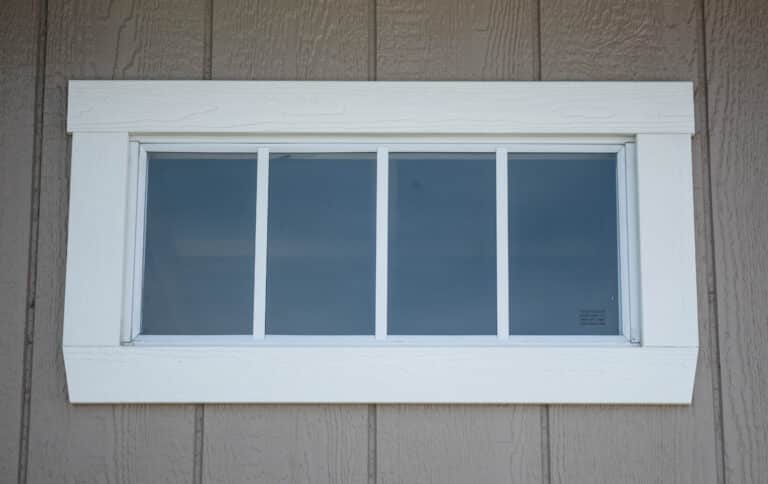 24x10 transom window on shed in texas