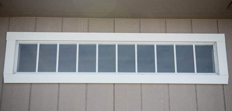 60x10 transom shed window in texas